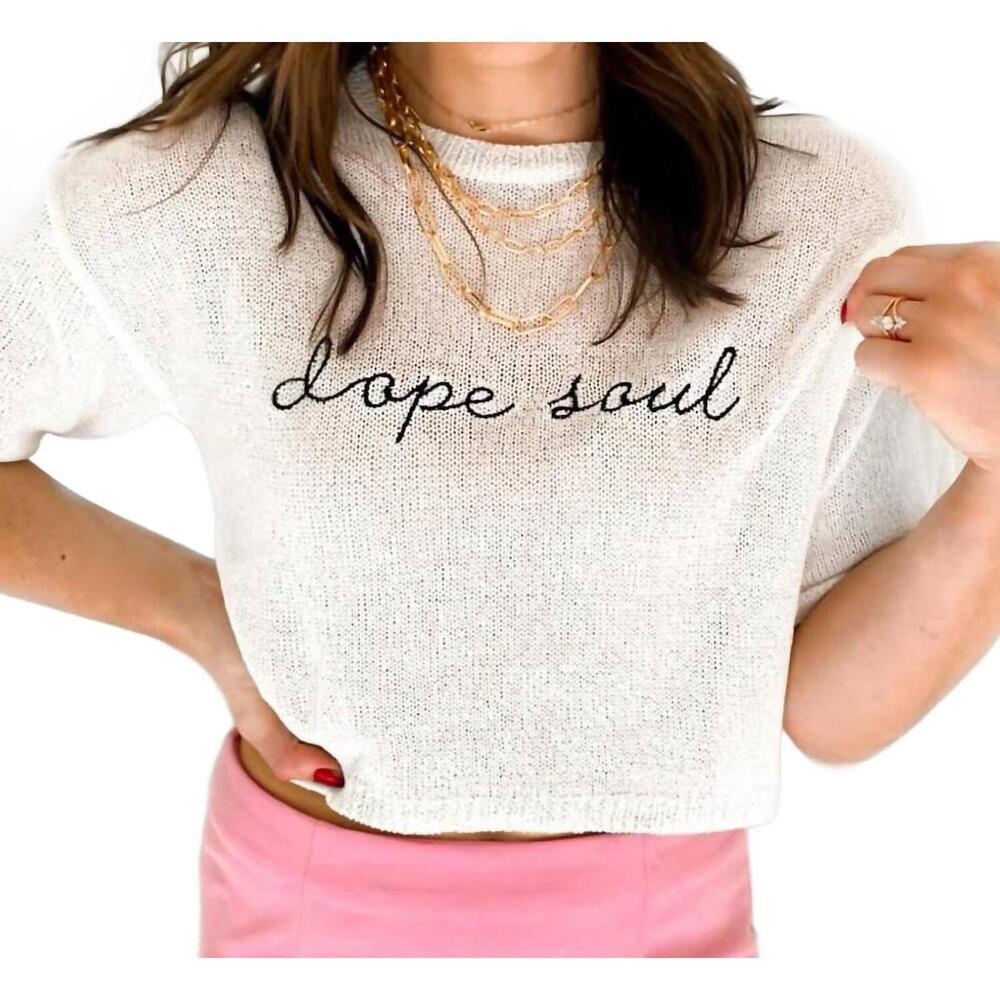 NEW WLM dope soul crop top in white